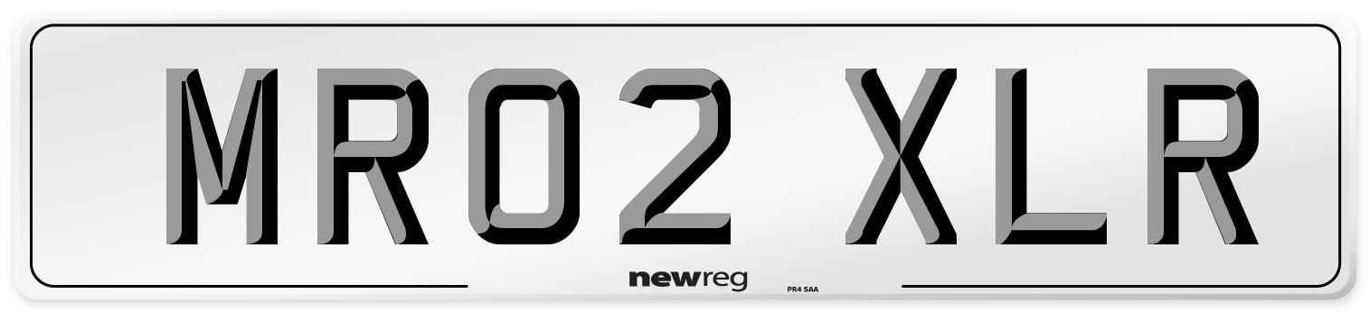 MR02 XLR Number Plate from New Reg